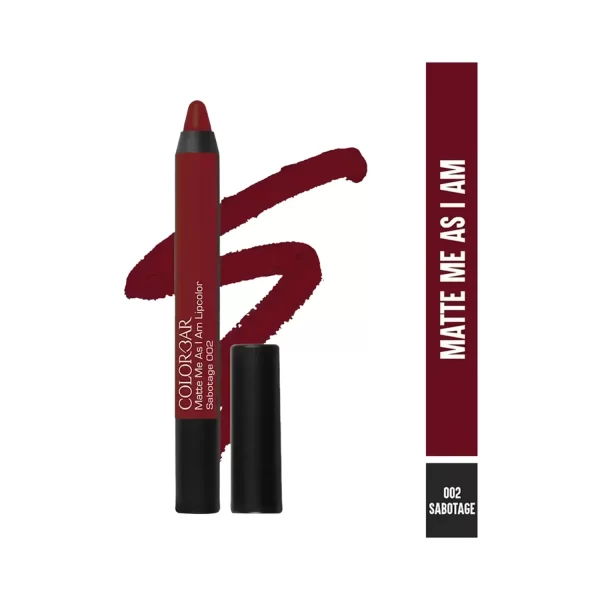Colorbar matte me as i am lip crayon 002 sabotage 1