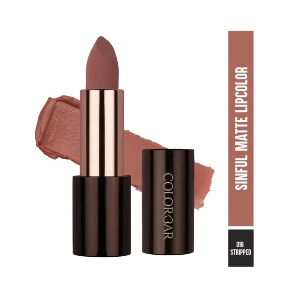 Colorbar Sinful Matte Lipstick 016 Stripped 1