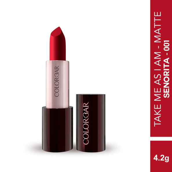 Colorbar Take Me As I Am Vegan Matte Lipstick 001 Senorita 2