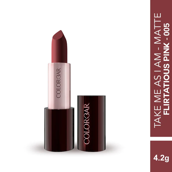 Colorbar Take Me As I Am Vegan Matte Lipstick 005 Flirtatious Pink 2