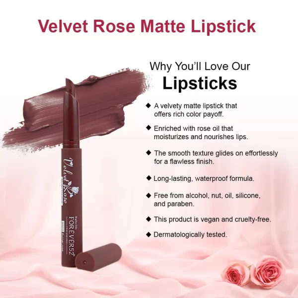 Daily Life Forever52 Velvet Rose Matte Lipstick Rs012 Burnet Rose 2