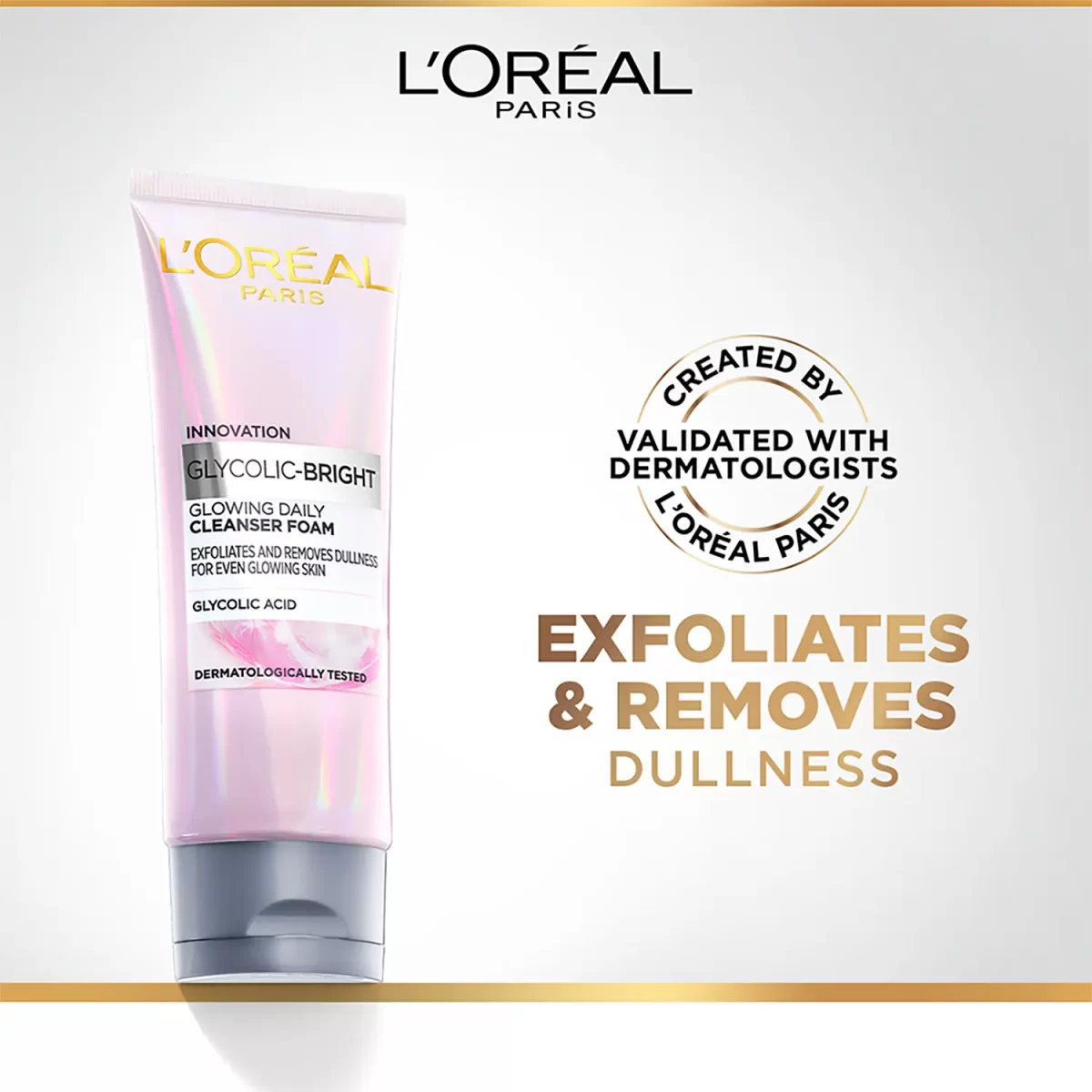 L'oreal Paris Glycolic Bright Daily Foaming Face Cleanser 2