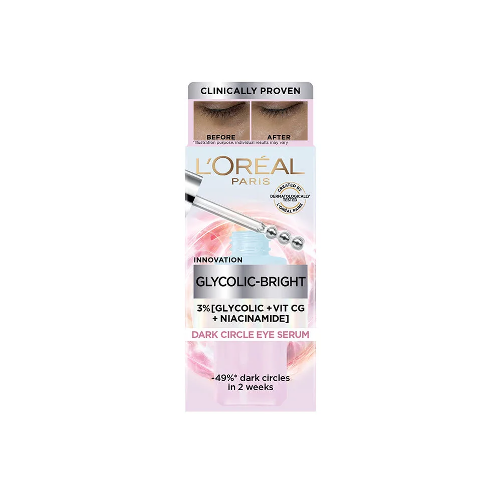L'oreal paris glycolic bright dark circle eye serum 3