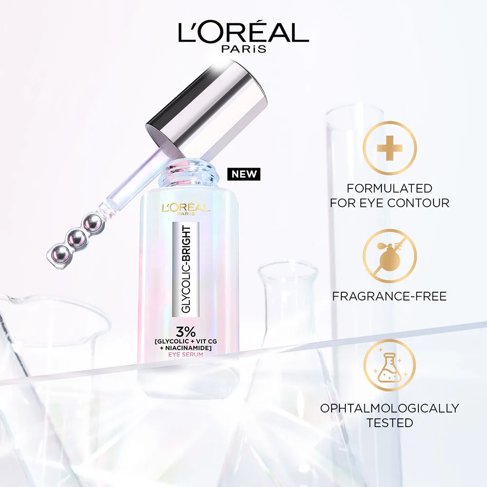 L'oreal paris glycolic bright dark circle eye serum 7