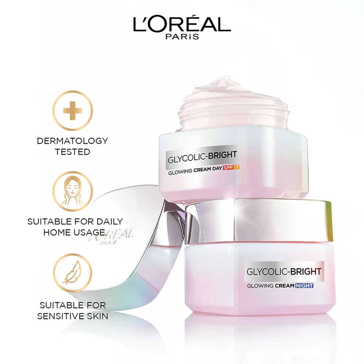 L'oreal Paris Glycolic Bright Day Cream With Spf 17 5