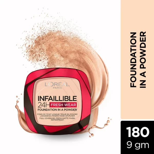 L'oreal Paris Infallible 24h Fresh Wear Foundation In A Powder 180 Rose Sand 2