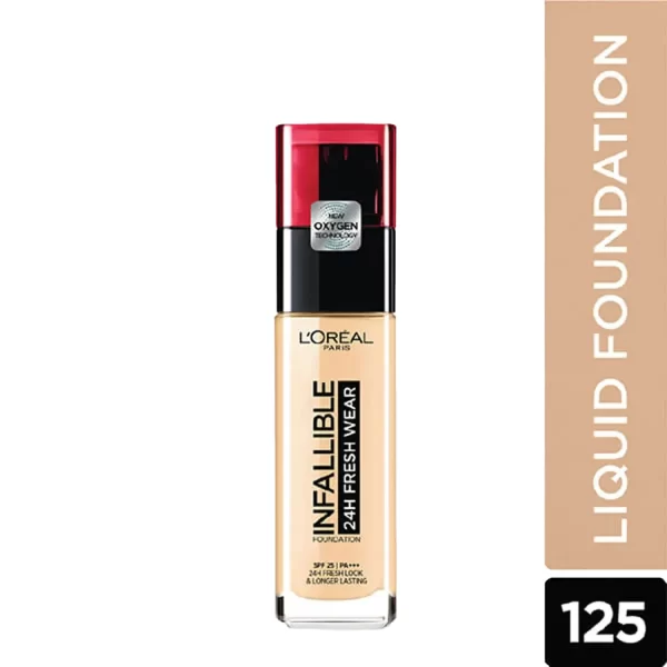 L'oreal Paris Infallible 32h Fresh Wear Foundation, 125 Natural Rose 1