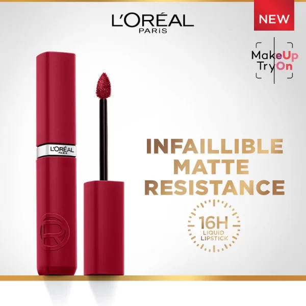 L'oreal Paris Infallible Matte Resistance Liquid Lipstick 420 Le Rouge Paris 2