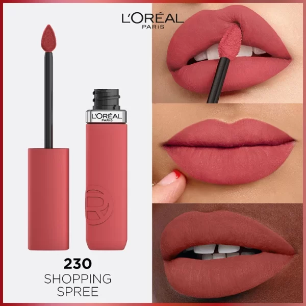 L'oreal Paris Liquid Lipstick 230 Shopping Spree. 4