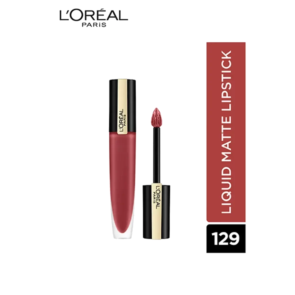 L'oreal Paris Rouge Signature Matte Liquid Lipstick 129 I Lead 2