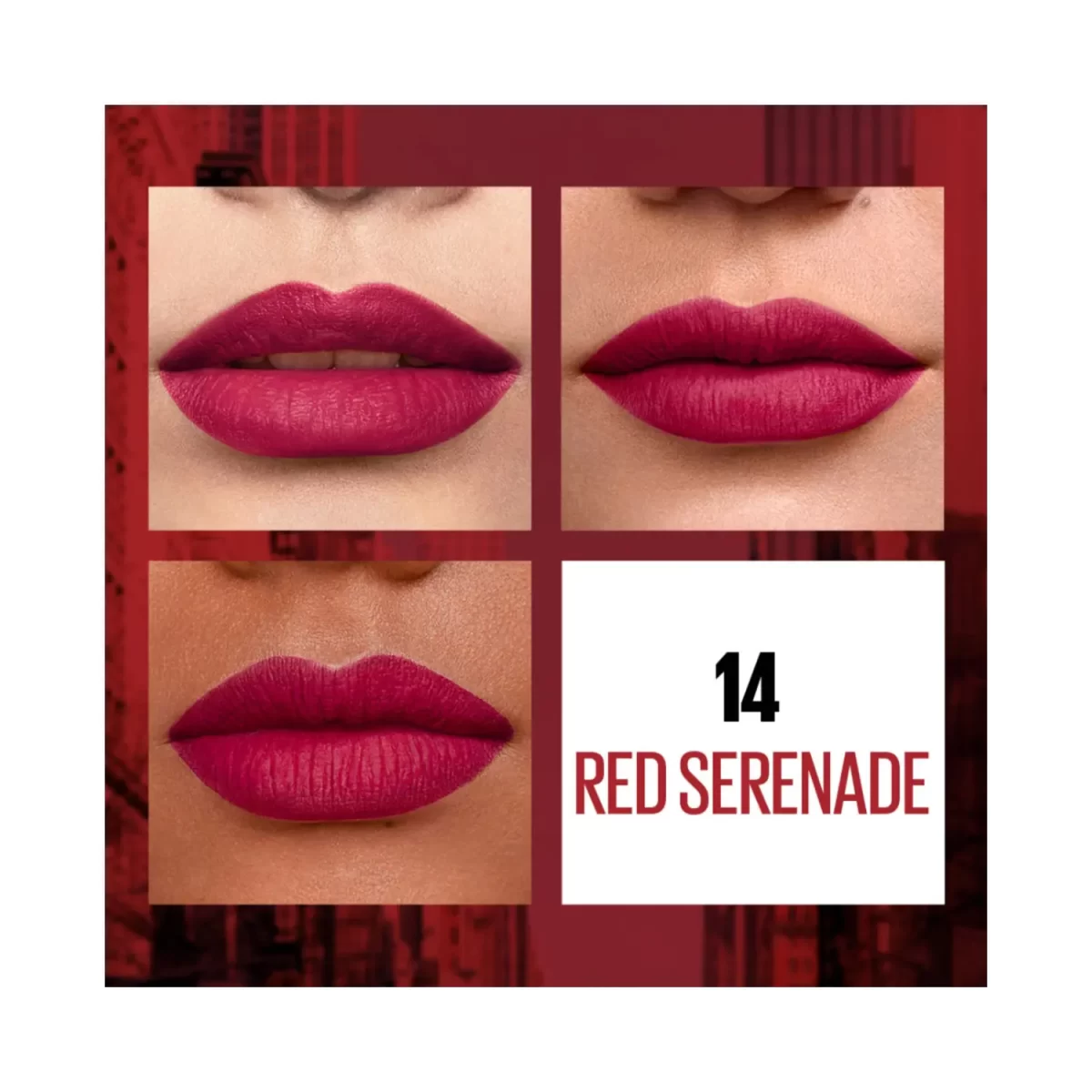 Maybelline 4new York Sensational Liquid Matte Lipstick 14 Red Serenade