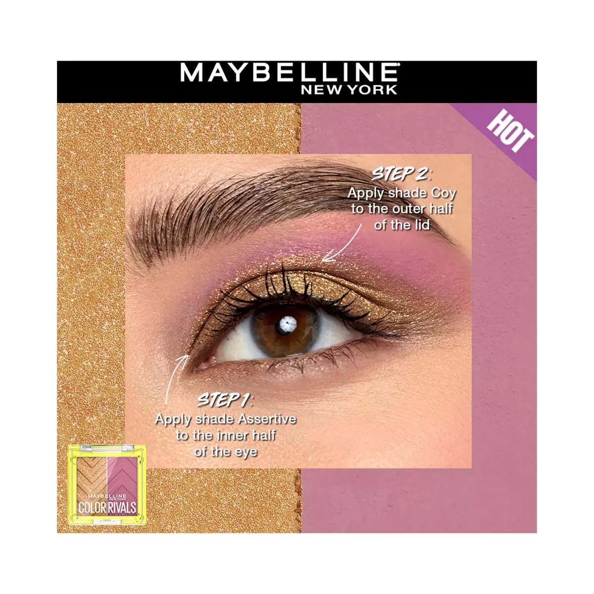 Maybelline Eye Shadow Duo Assertive X Coy 4