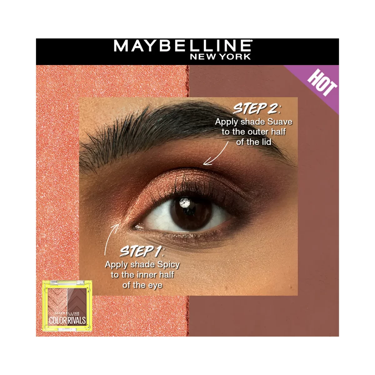 Maybelline Eye Shadow Duo Spicy X Suave 3