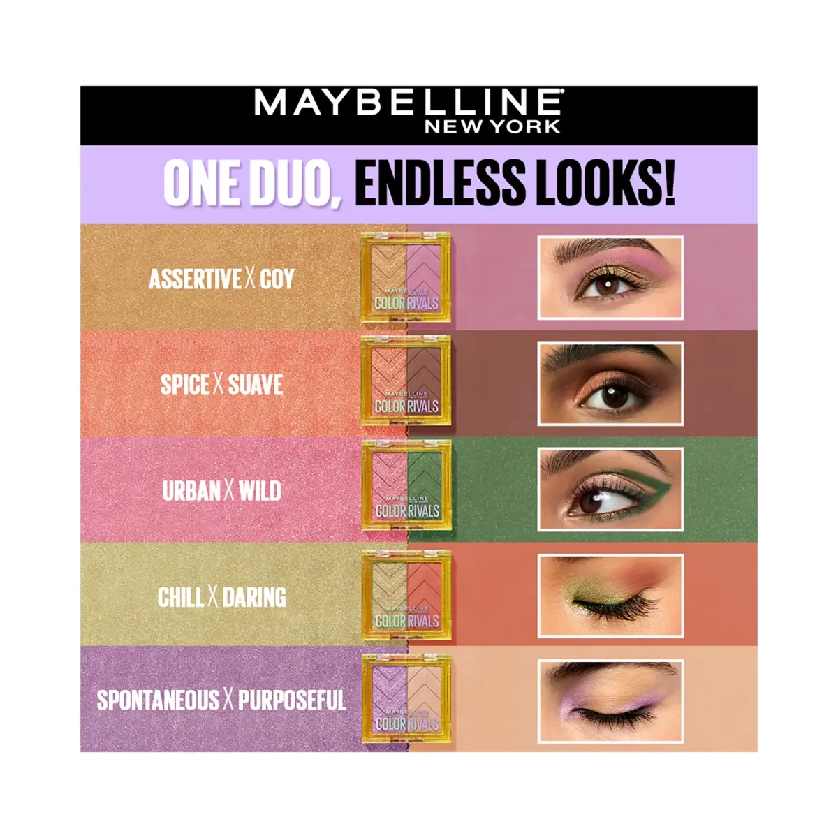 Maybelline New York Color Rivals Longwear Eye Shadow Duo