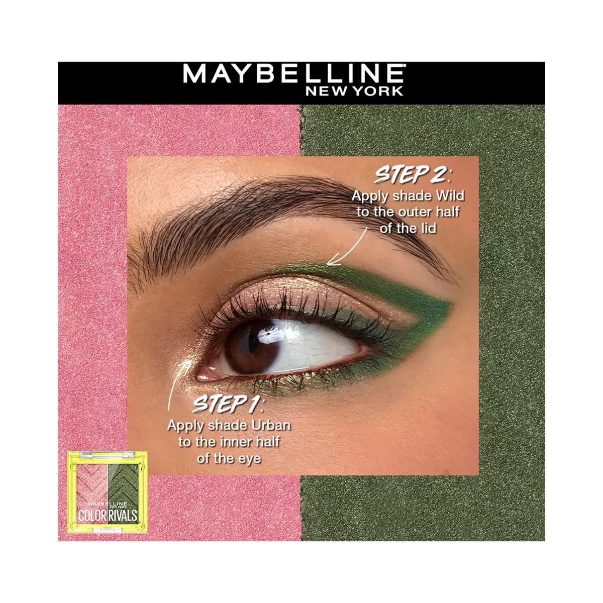 Maybelline New York Color Rivals Longwear Eye Shadow Duo Urban X Wild 4