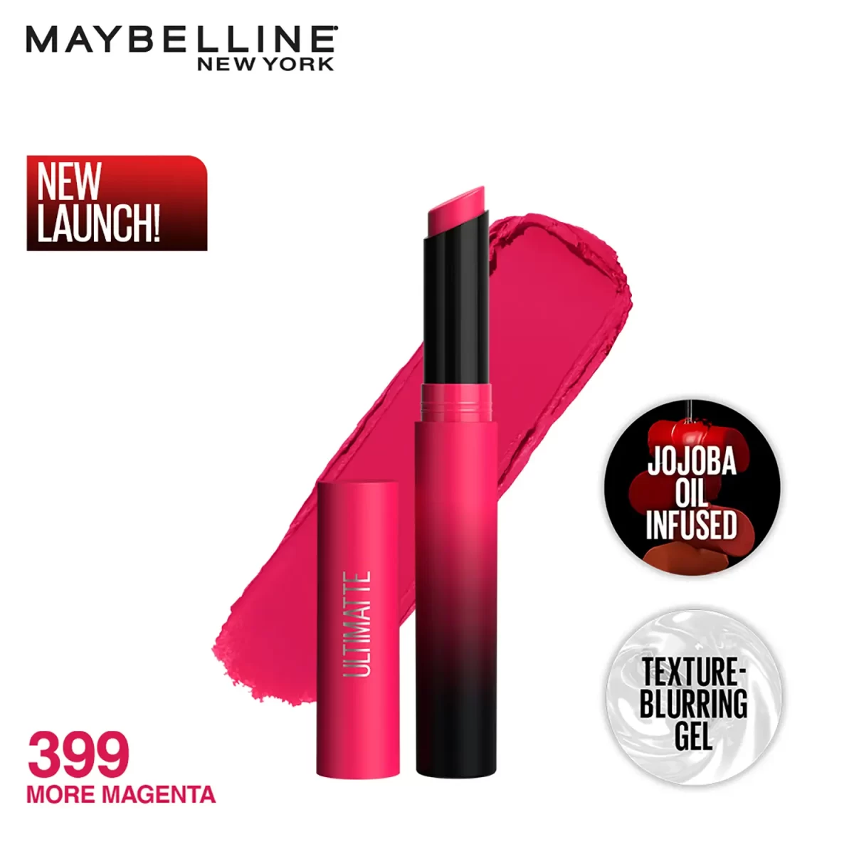 Maybelline New York Color Sensational Ultimattes Lipstick More Magenta 2