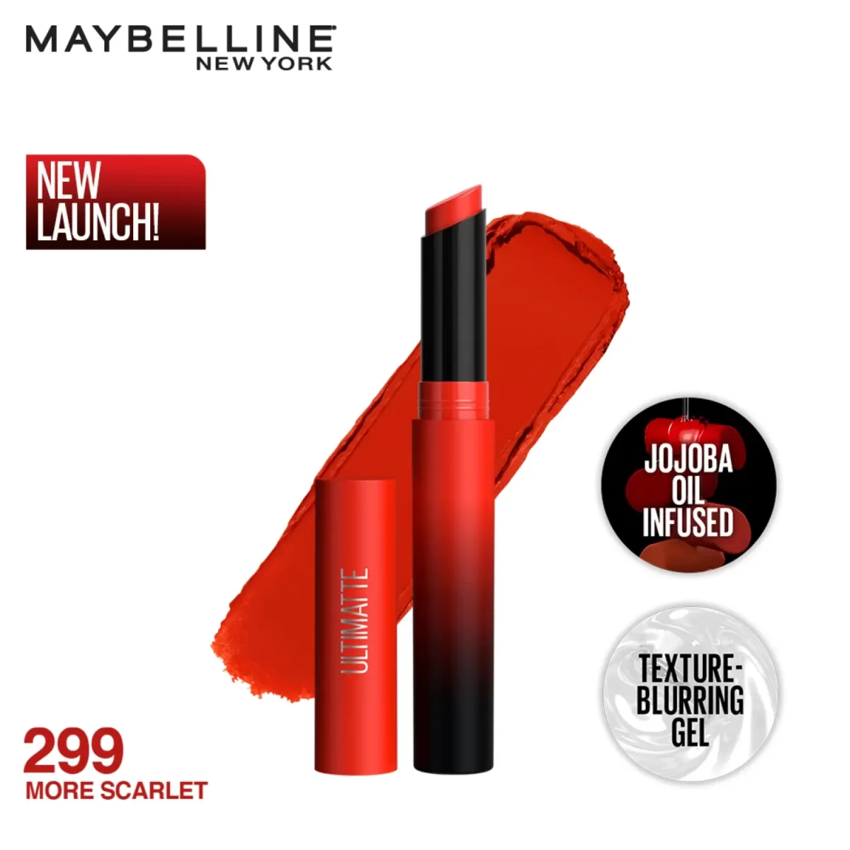 Maybelline New York Color Sensational Ultimattes Lipstick More Scarlet 2