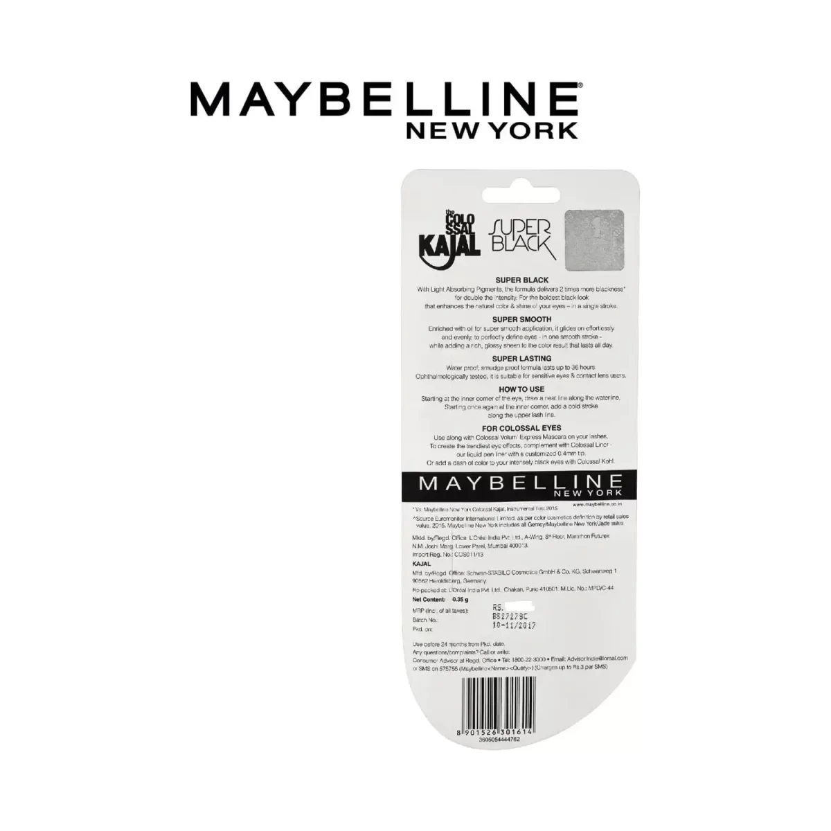 Maybelline New York Colossal Kajal Super Black 6