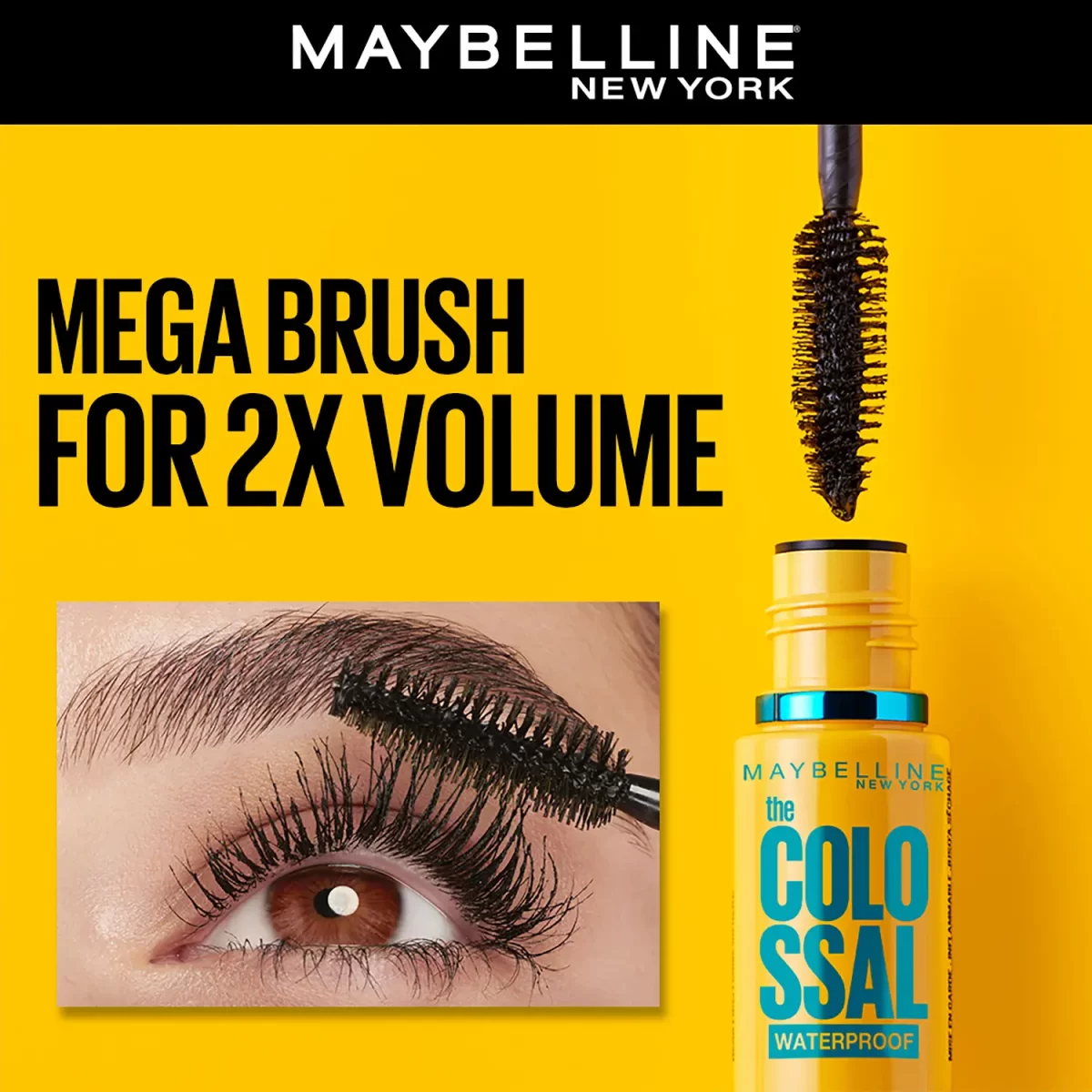 Maybelline New York Colossal Waterproof 2x Volume Express Mascara Waterproof Black Noir 2