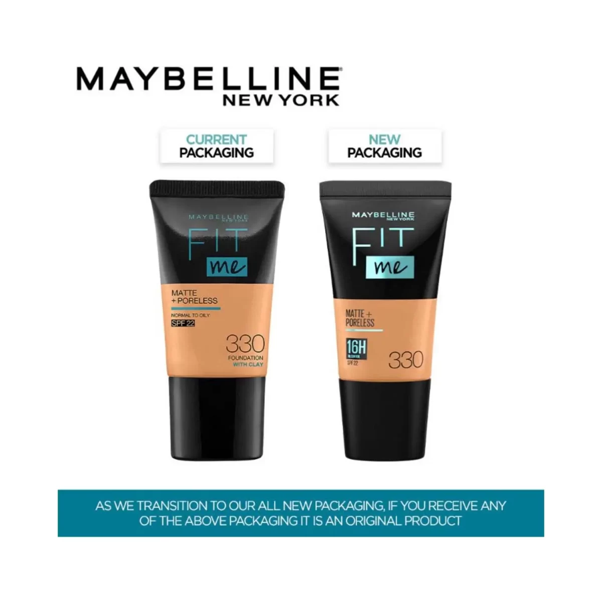 Maybelline New York Fit Me Foundation Spf 22 Tube 330 Toffee 3