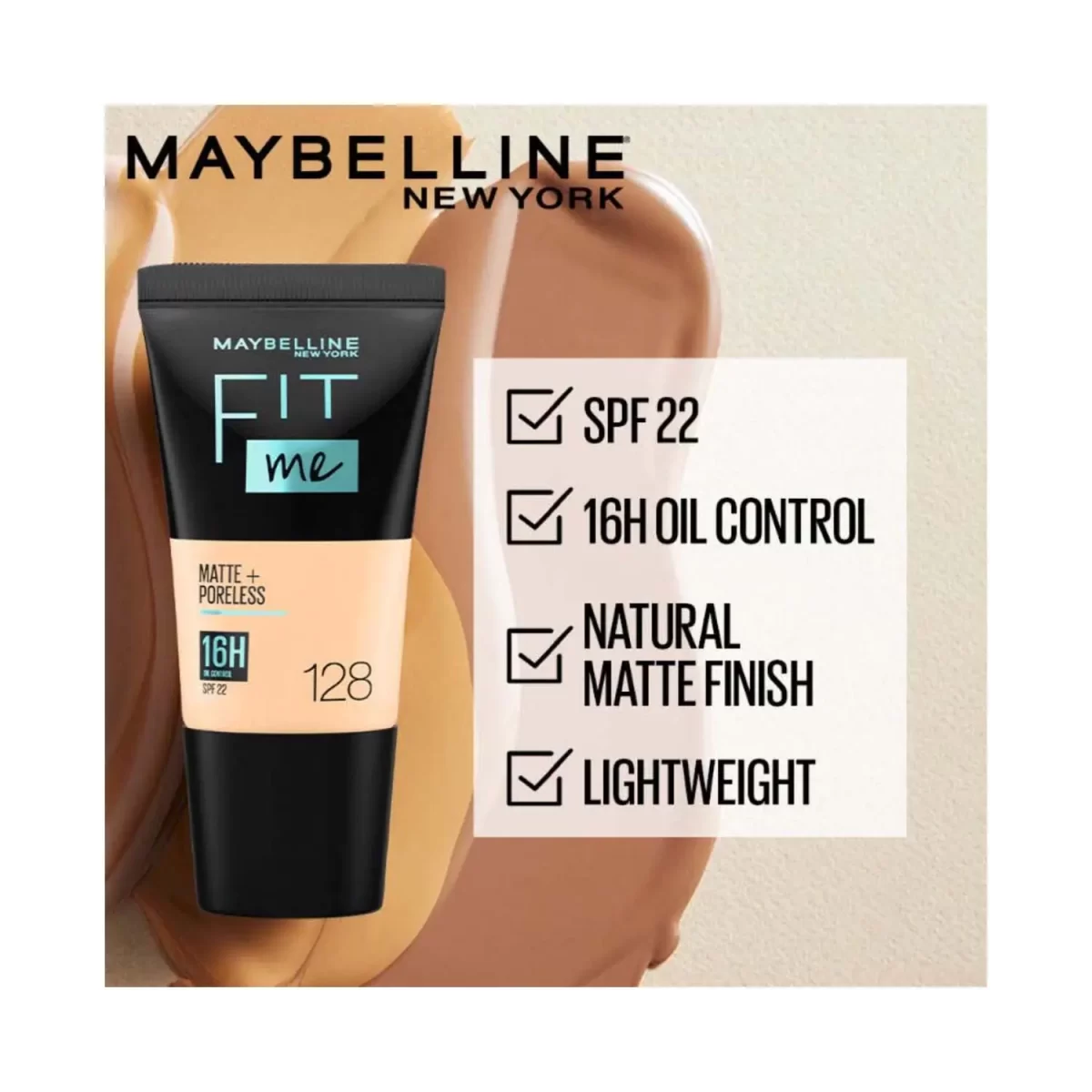 Maybelline New York Fit Me Foundation Spf 22 Tube 330 Toffee 4