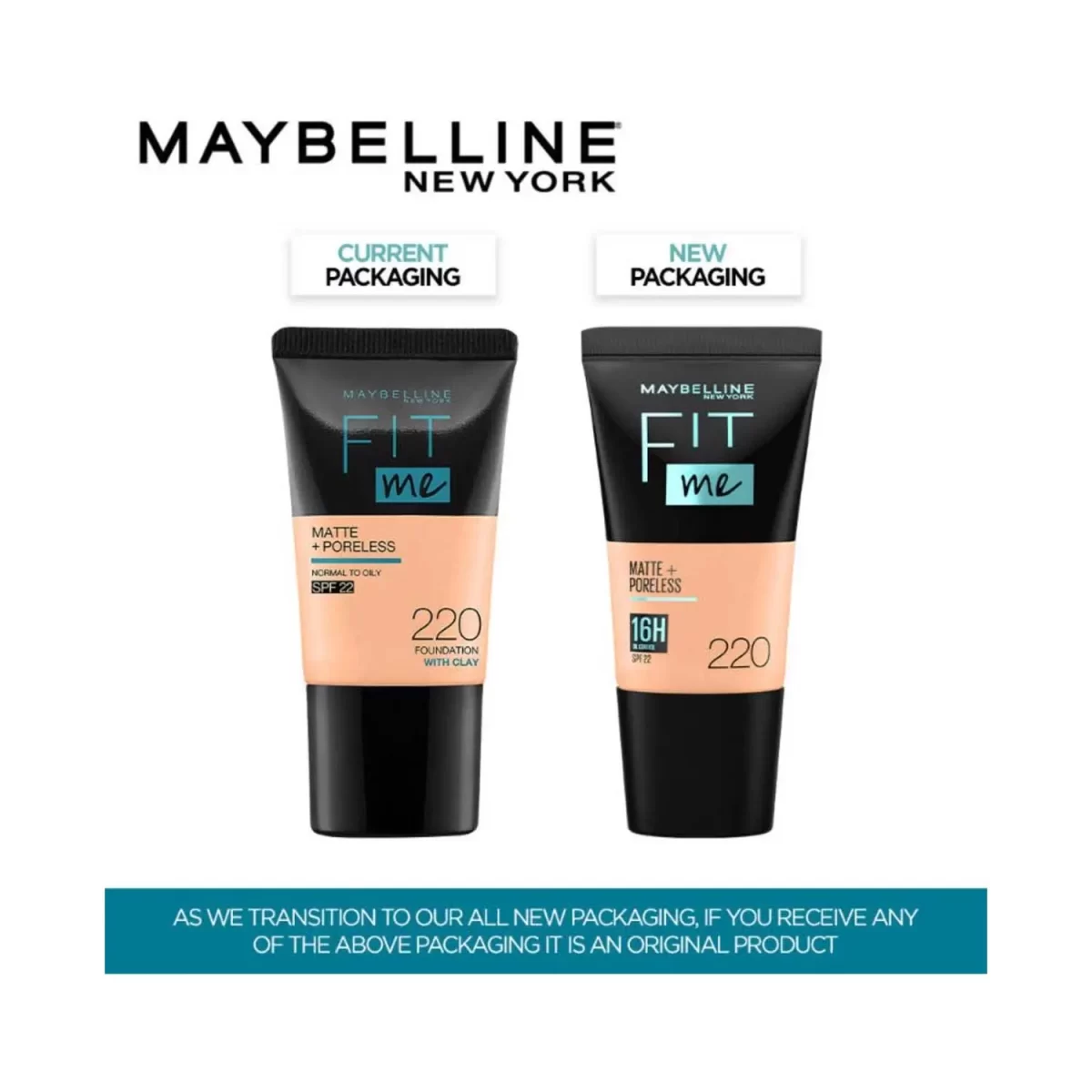 Maybelline New York Fit Me Liquid Foundation Spf 22 Tube 220 Natural Beige 3