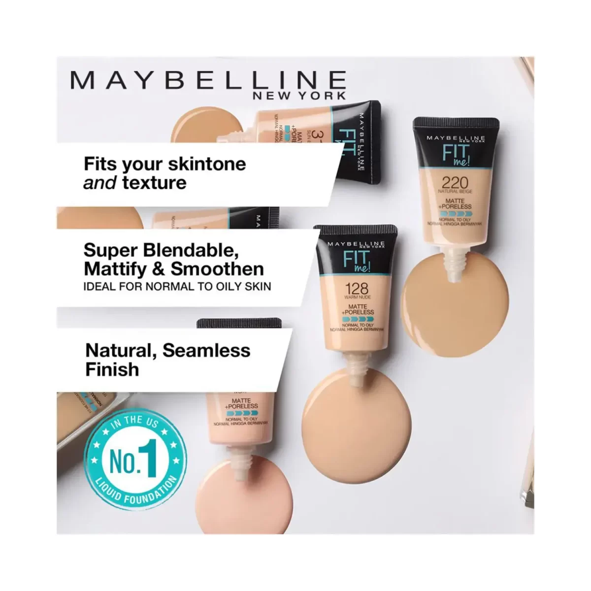 Maybelline New York Fit Me Liquid Foundation Tube Spf 22 115 Ivory 6