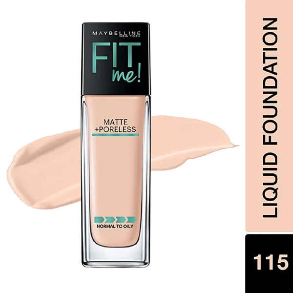 Maybelline New York Fit Me Matte + Poreless Liquid Foundation 115 Ivory 2