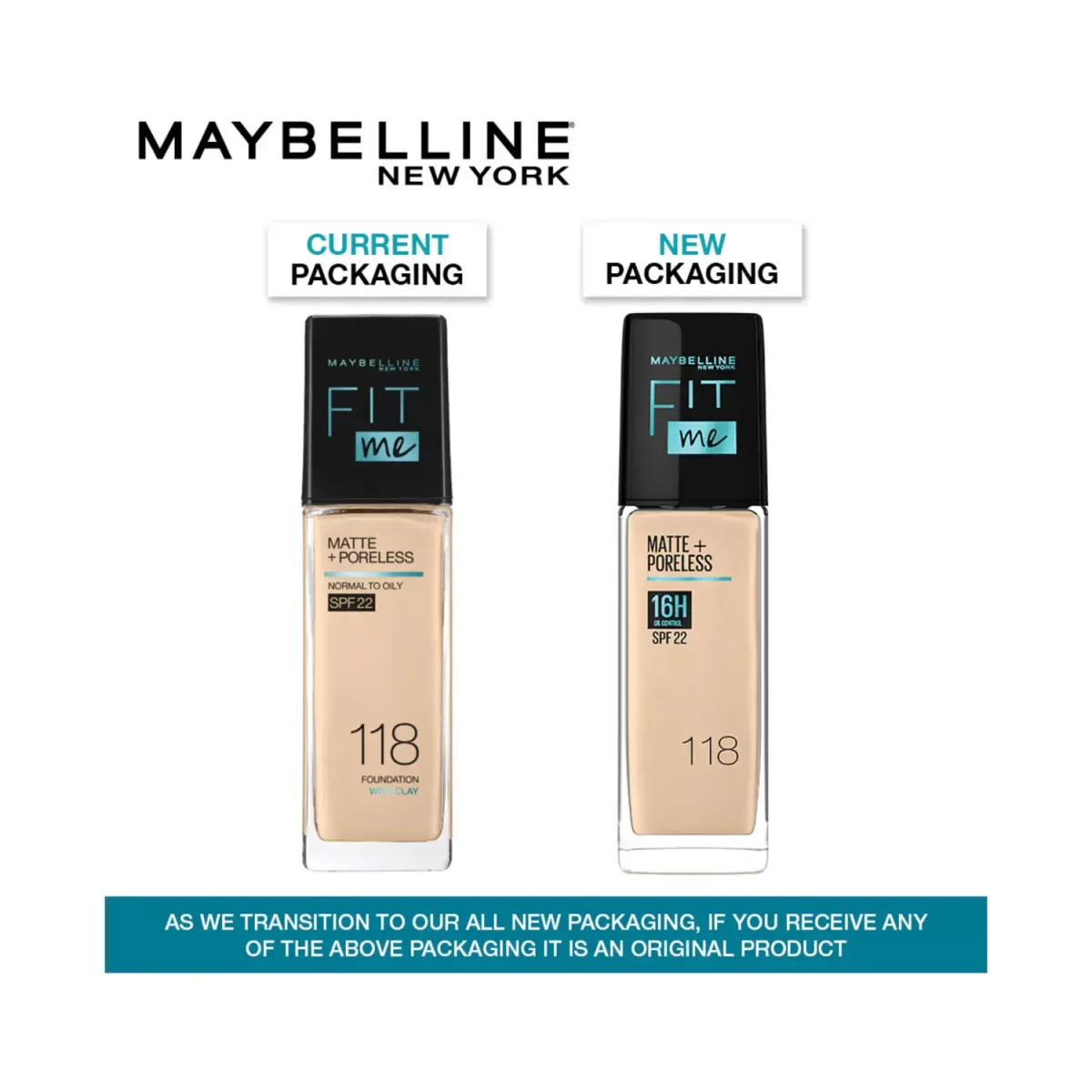 Maybelline New York Fit Me Matte + Poreless Liquid Foundation Spf 22 118 Light Beige 4