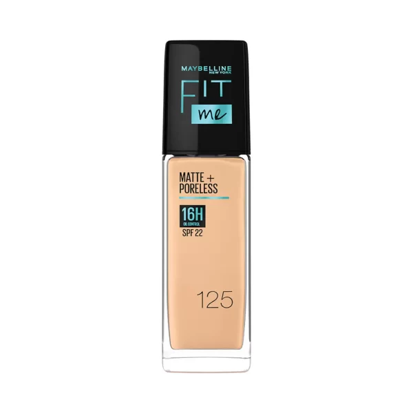 Maybelline New York Fit Me Matte + Poreless Liquid Foundation Spf 22 125 Nude Beige 1