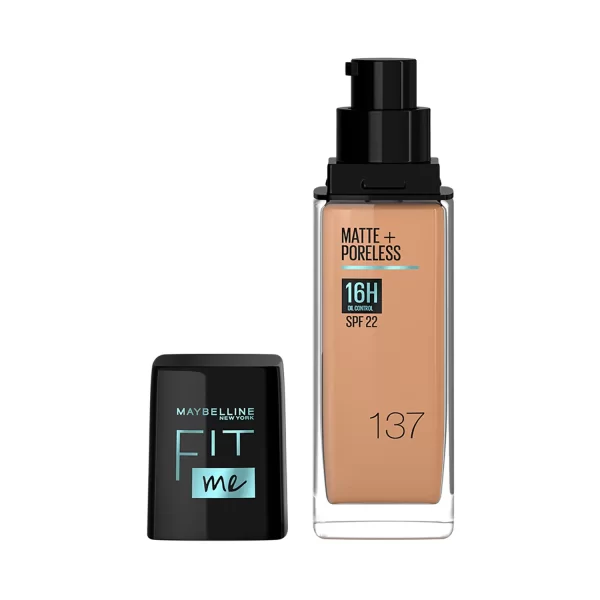 Maybelline New York Fit Me Matte + Poreless Liquid Foundation Spf 22 137 Golden Tan 2