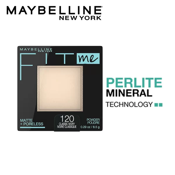 Maybelline New York Fit Me Matte + Poreless Powder 120 Classic Ivory 3