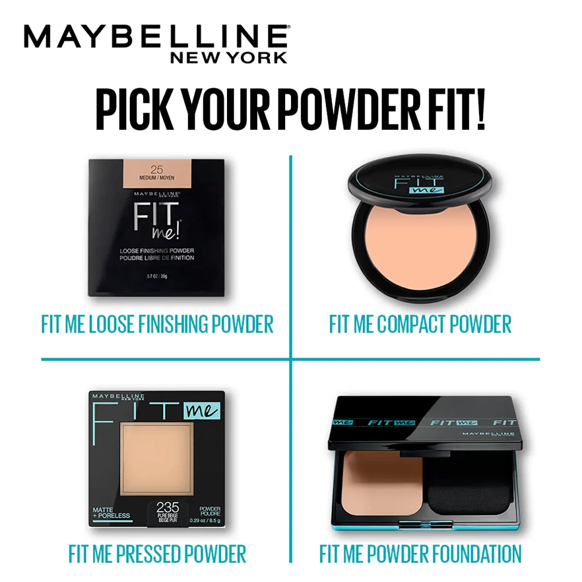 Maybelline New York Fit Me Matte + Poreless Powder