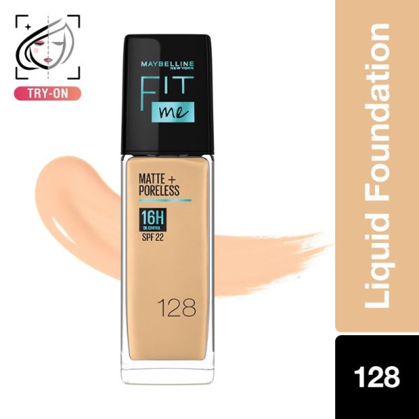 Maybelline New York Fit Me Matte+poreless Liquid Foundation 16h Oil Control 128 Warm Nude 2