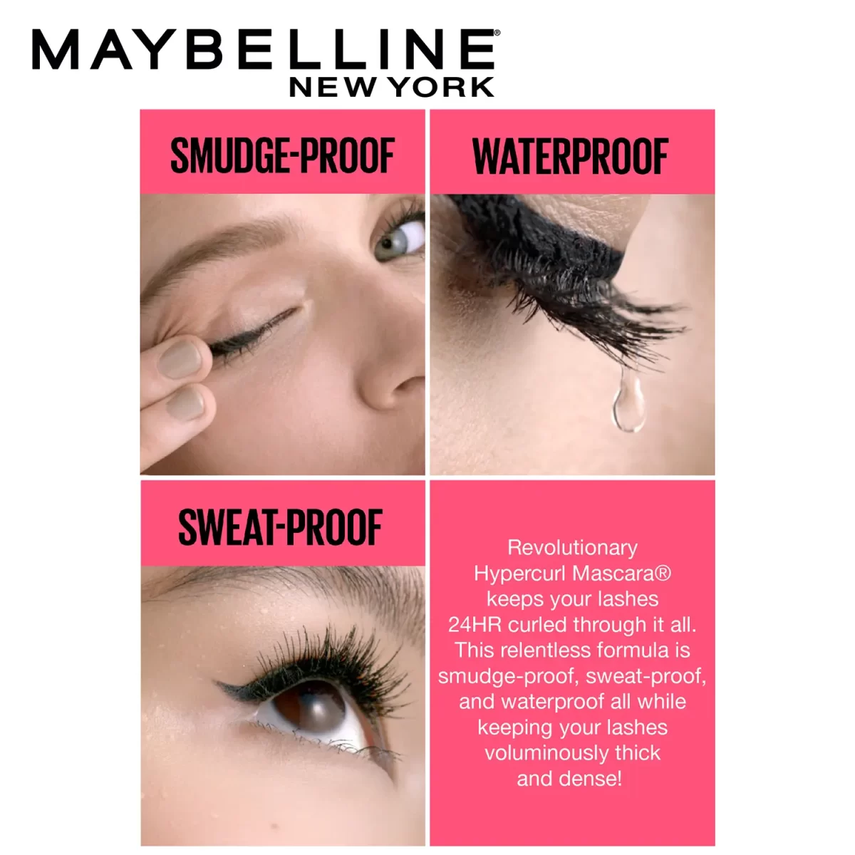 Maybelline New York Hyper Curl Waterproof Mascara Very Black 3