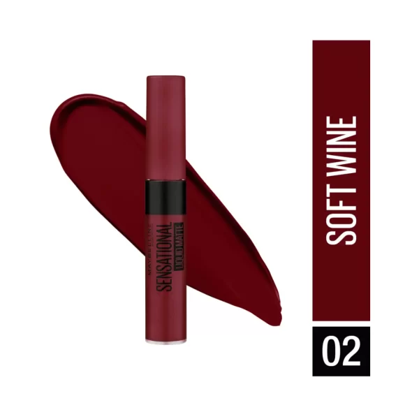 Maybelline New York Sensational Liquid Matte Lipstick 02 Soft Wine 1