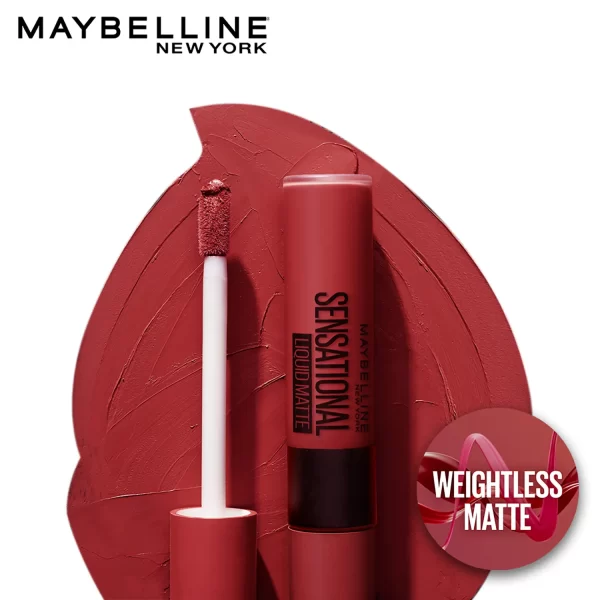 Maybelline New York Sensational Liquid Matte Lipstick 03 Flush It Red 2