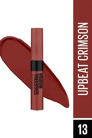 Maybelline New York Sensational Liquid Matte Lipstick 13 Upbeat Crimson 1