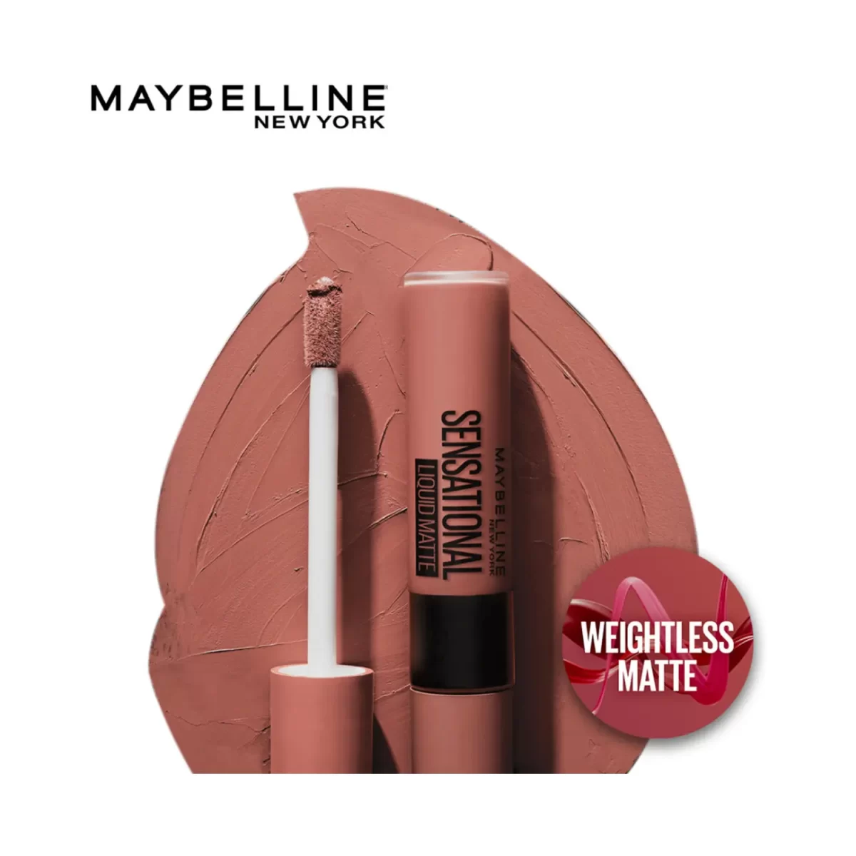 Maybelline New York Sensational Liquid Matte Lipstick Nu02 Strip It Off 3