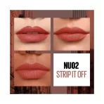 Maybelline New York Sensational Liquid Matte Lipstick Nu02 Strip It Off 4