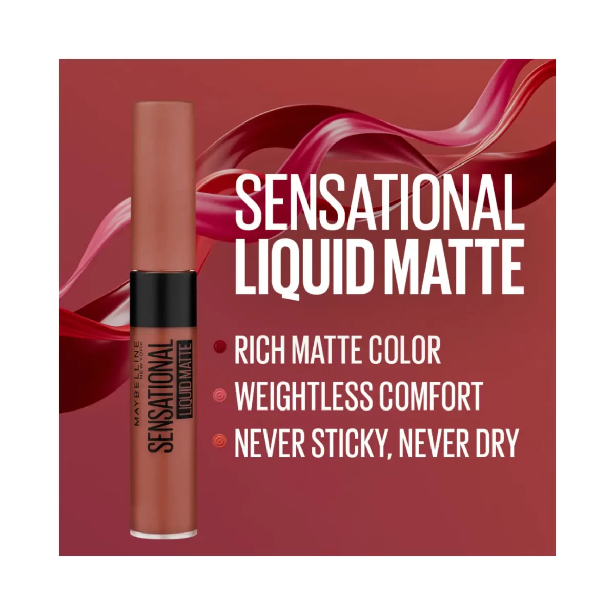 Maybelline New York Sensational Liquid Matte Lipstick Nu02 Strip It Off 5