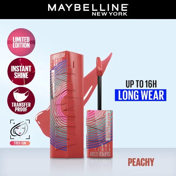 Maybelline New York Super Stay Vinyl Ink Liquid Lipstick Peachy 1