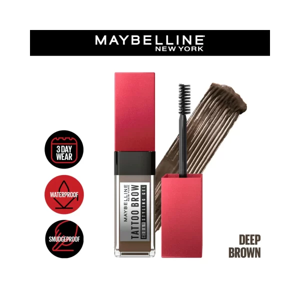 Maybelline New York Tattoo Brow 3 Day Styling Brow Gel Deep Brown 2