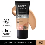 Faces Canada 3 In 1 All Day Hydra Matte Foundation Soft Sand 041 A