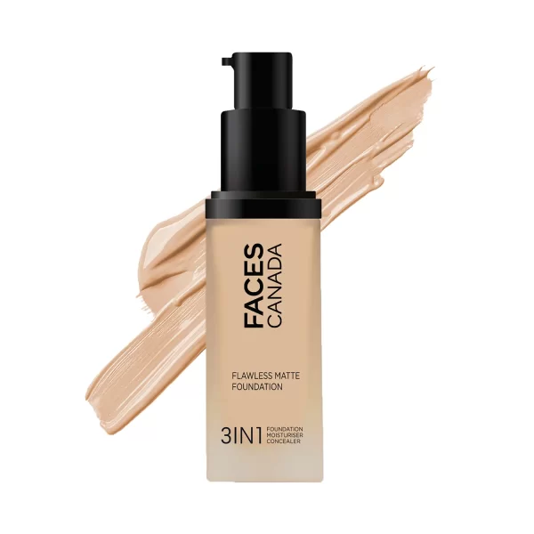 Faces Canada 3 In 1 Flawless Matte Foundation Spf 18 012 Absolute Ivory 2