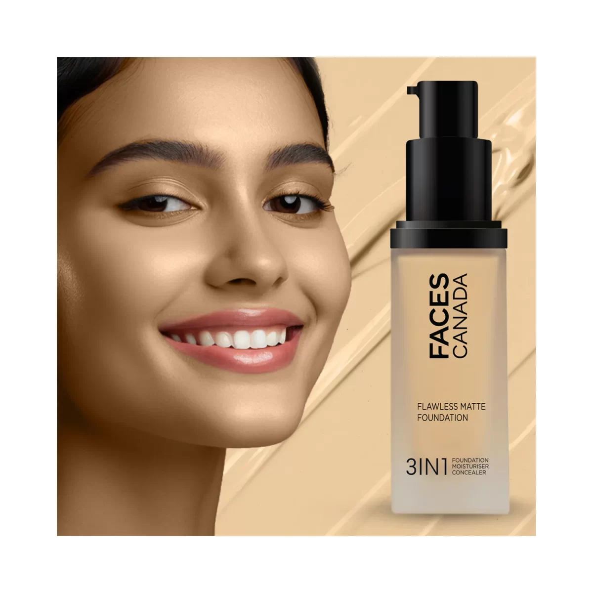 Faces Canada 3 In 1 Flawless Matte Foundation Spf 18 022 Medium Natura 3