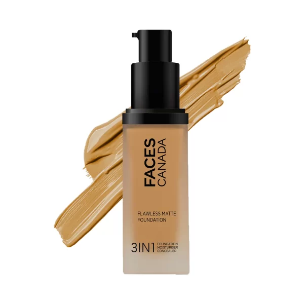 Faces Canada 3 In 1 Flawless Matte Foundation Spf 18 042 Warm Sand 2