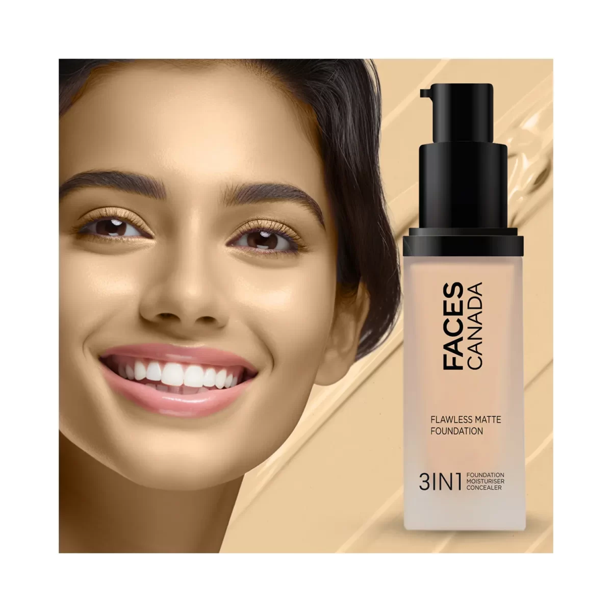 Faces Canada 3 In 1 Flawless Matte Foundation Spf 18 1