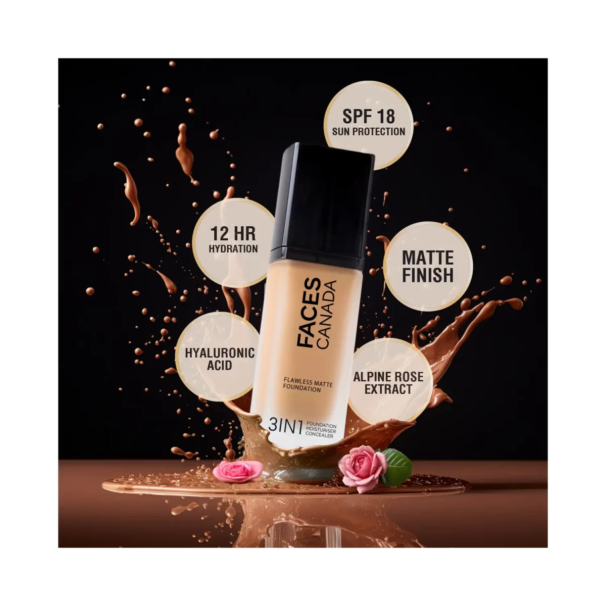 Faces Canada 3 In 1 Flawless Matte Foundation Spf 18 2