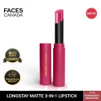 Faces Canada 3 In 1 Long Stay Matte Lipstick 01 Romantic Maroon 2